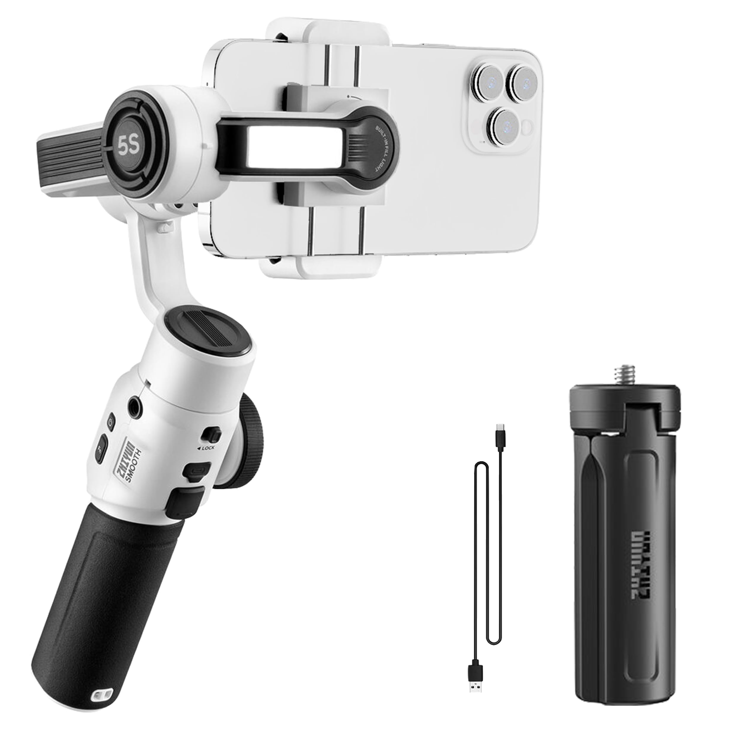 【新品】ZHiyun SMOOTH 5S スマートフォンスタビライザー Zhiyun Smooth 5S Phone Gimbal, 3-Axis 360° Rotation Smartphone